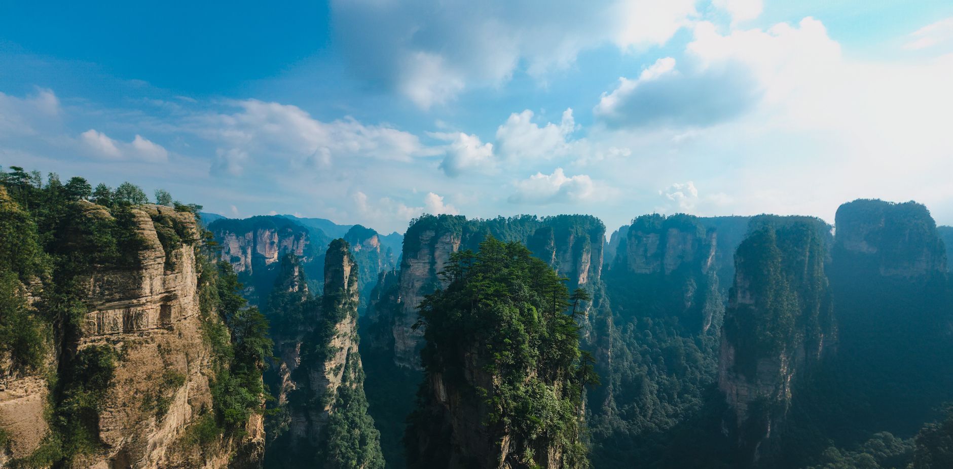 Sandstone pillar peaks of Zhangjiajie National Forest Park