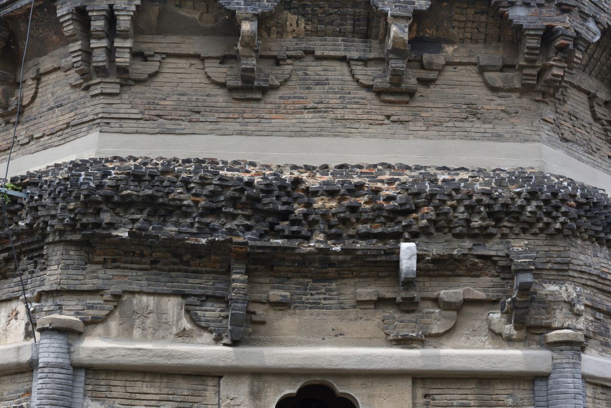 Detalle del ladrillo de la pagoda Yunyan