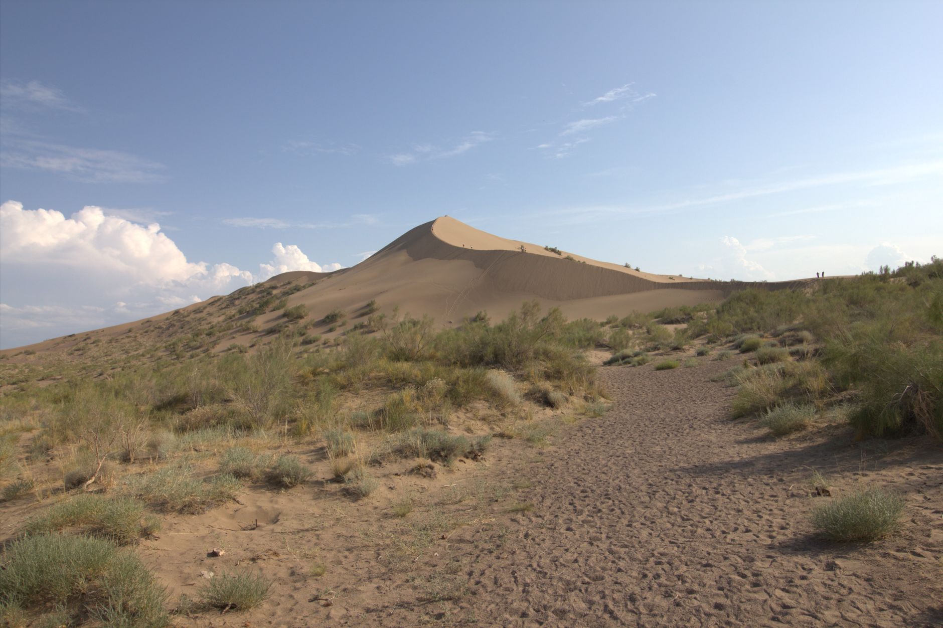 Dunas en el borde del Gobi cerca de Dunhuang