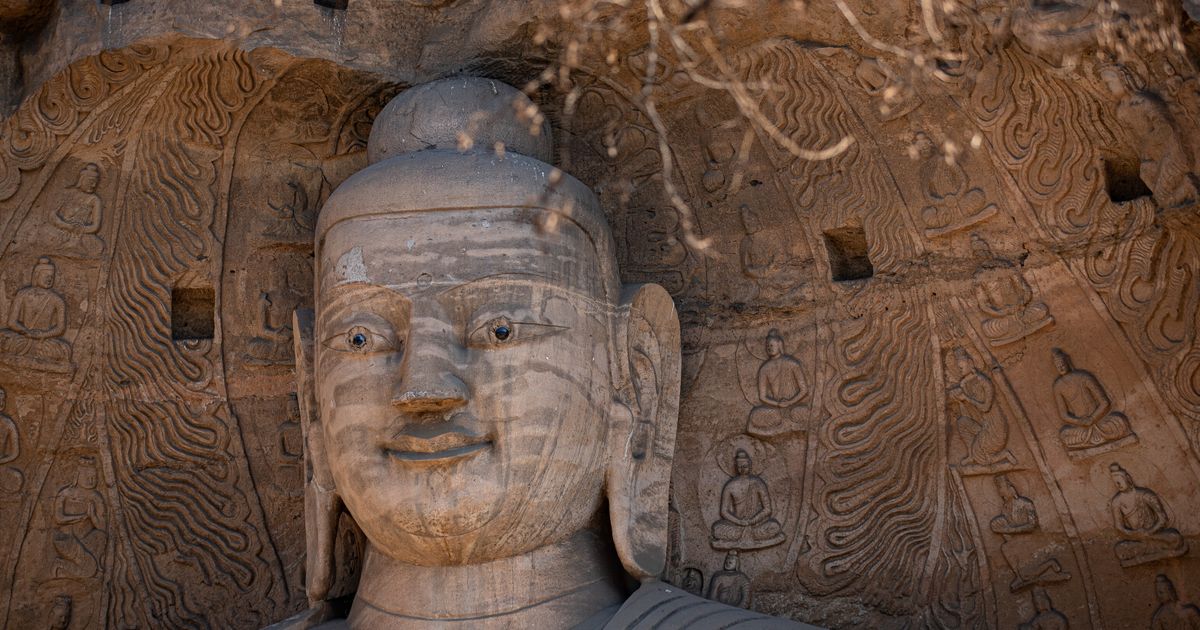 Yungang Grottoes giant Buddha in Datong