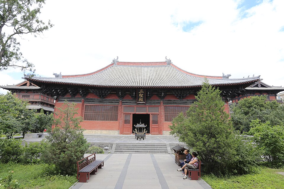 The Hall of Three Saints at Shanhua Temple, Datong