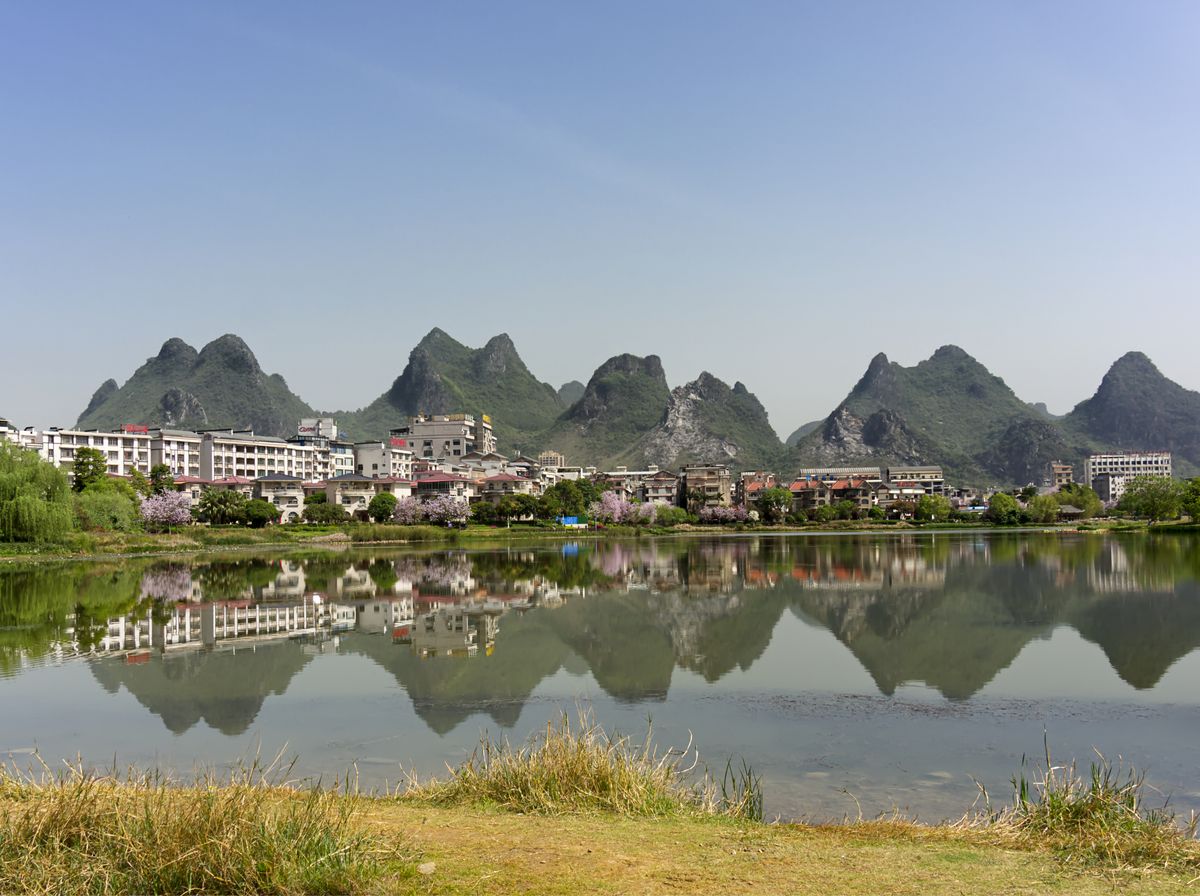 Rural karst landscape near the World of Peach Blossom