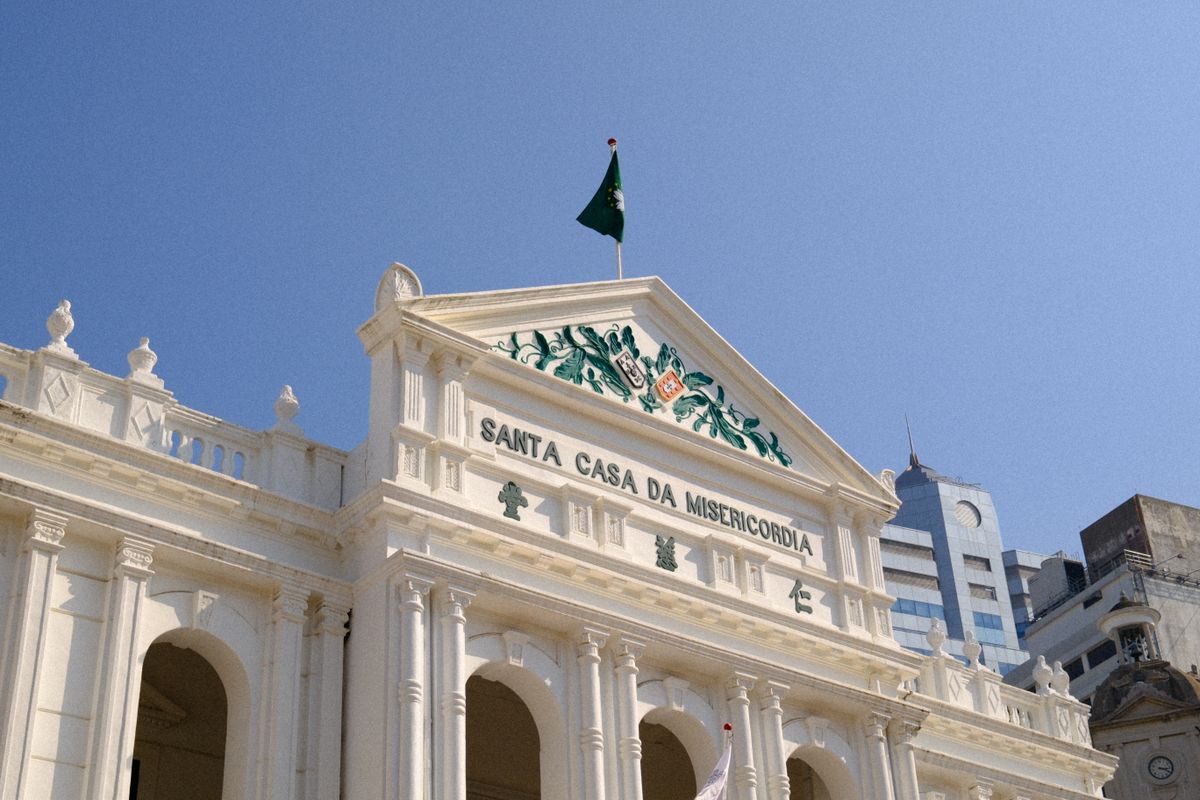 Santa Casa da Misericordia building on Senado Square in Macau
