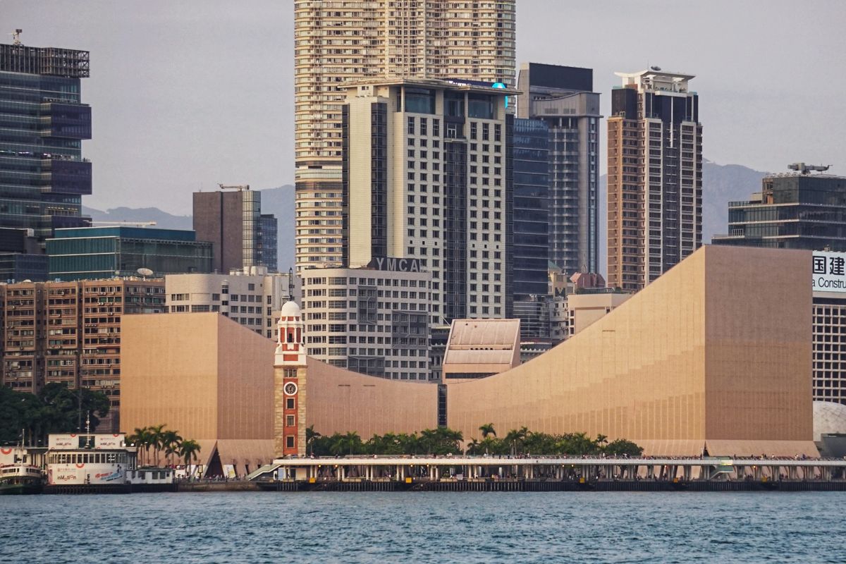 Clock Tower and waterfront buildings in Tsim Sha Tsui, Kowloon