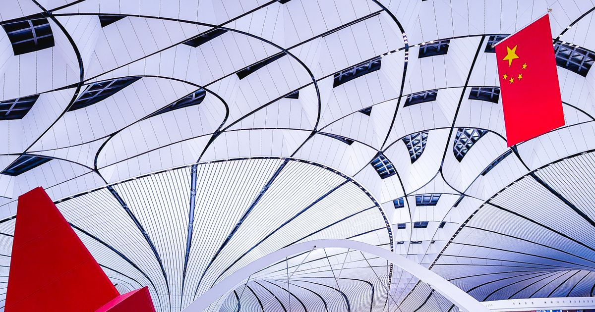 Beijing Daxing International Airport departure hall interior