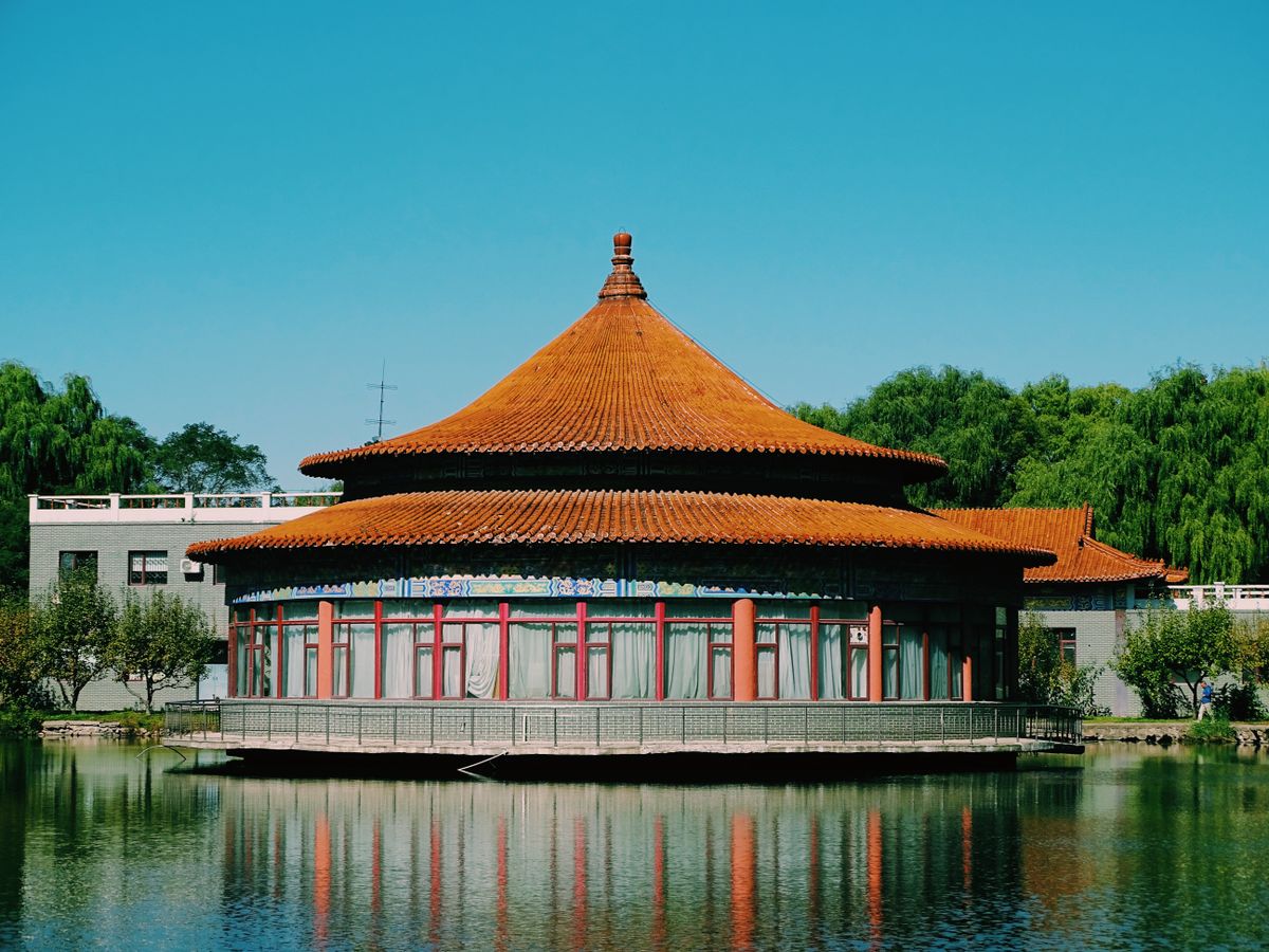 A traditional pavilion in one of Shenyang's public parks