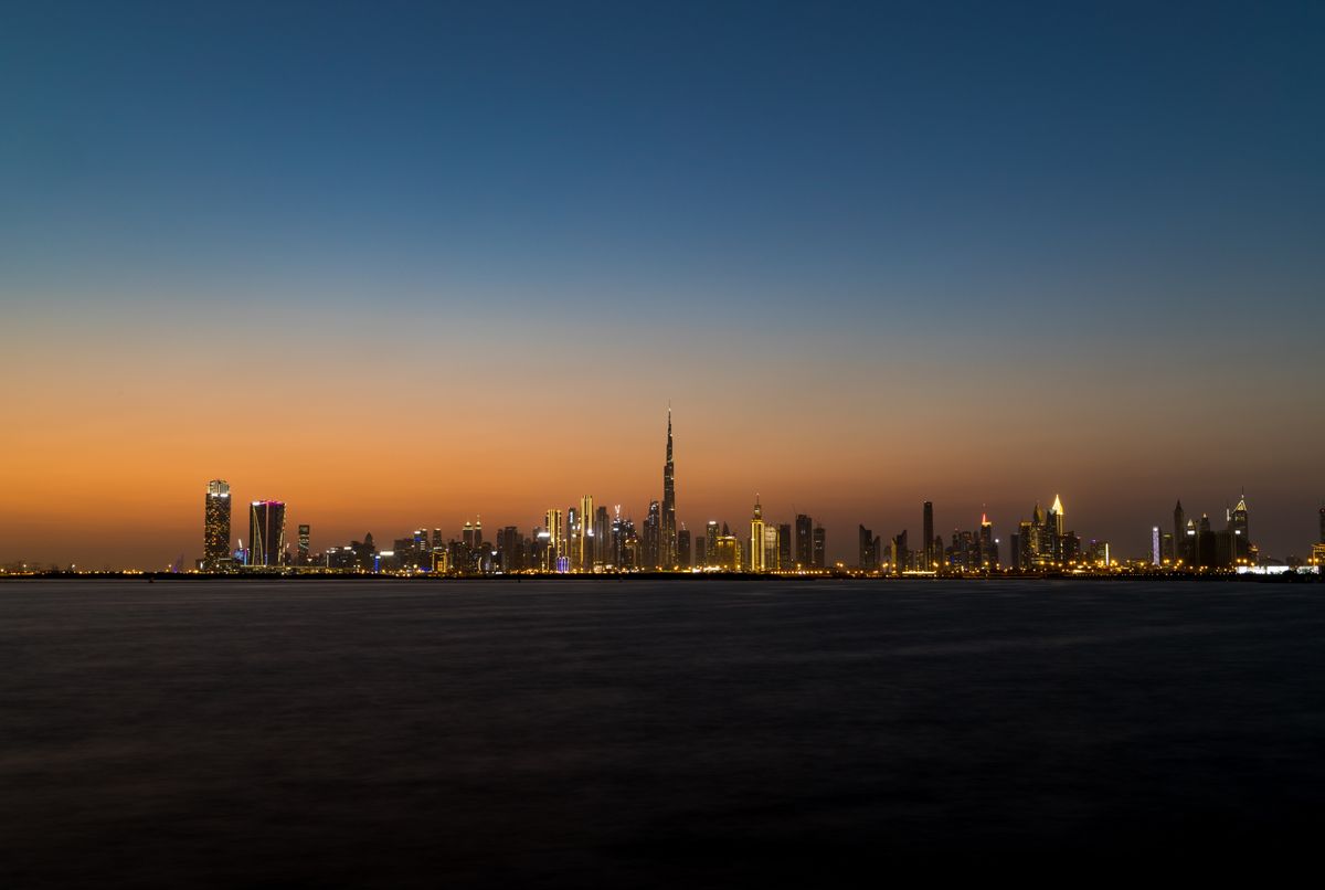 Dubai skyline at dusk, home to the CVASC serving UAE-based Pakistani applicants
