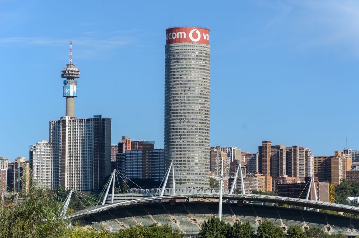 Johannesburg skyline, home to South Africa's main CVASC visa application center