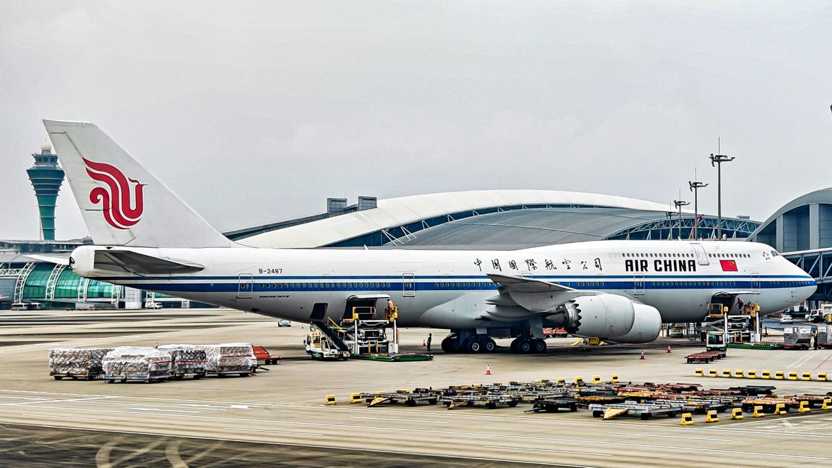 Air China aircraft parked at an airport terminal