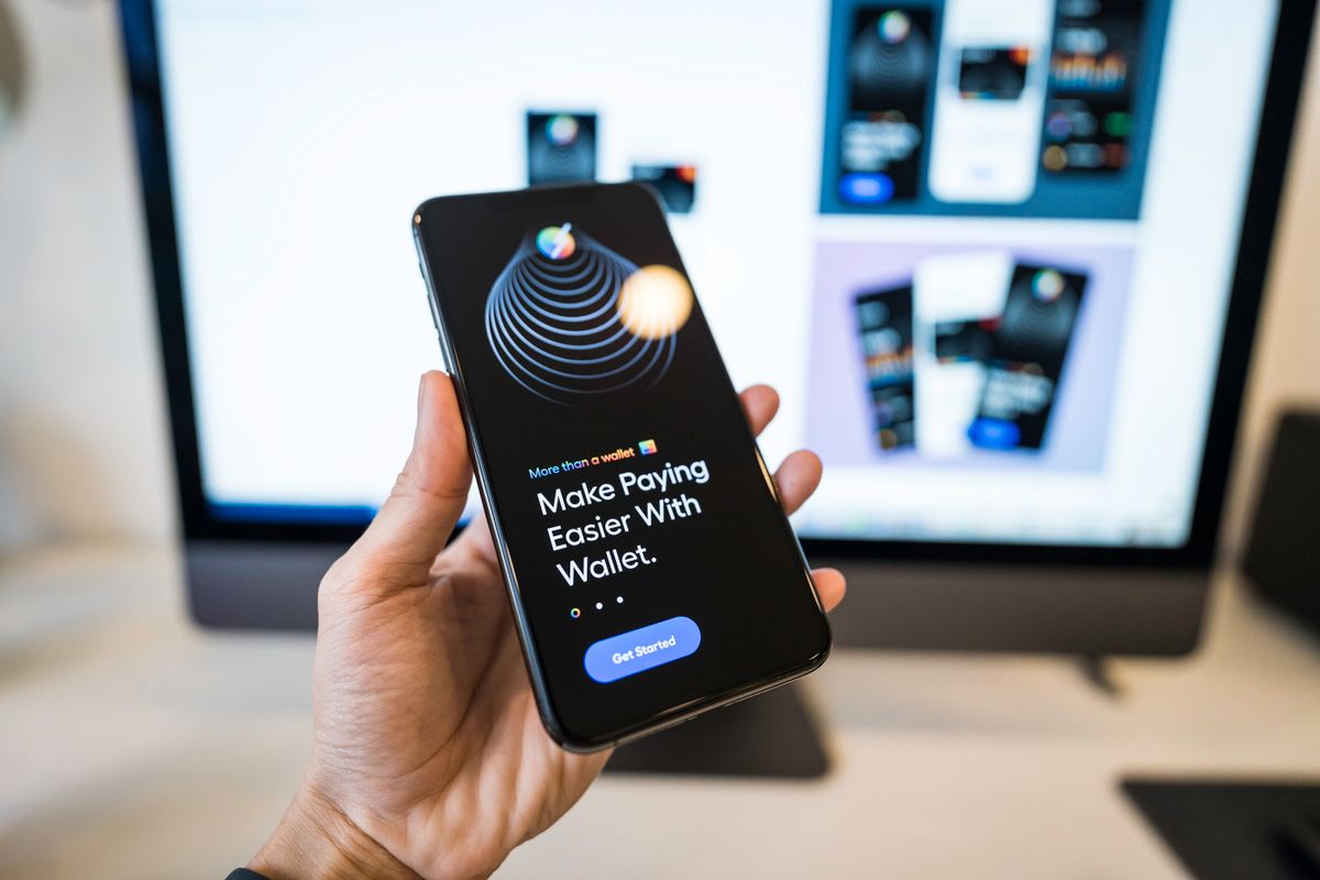 Digital wallet app on a phone