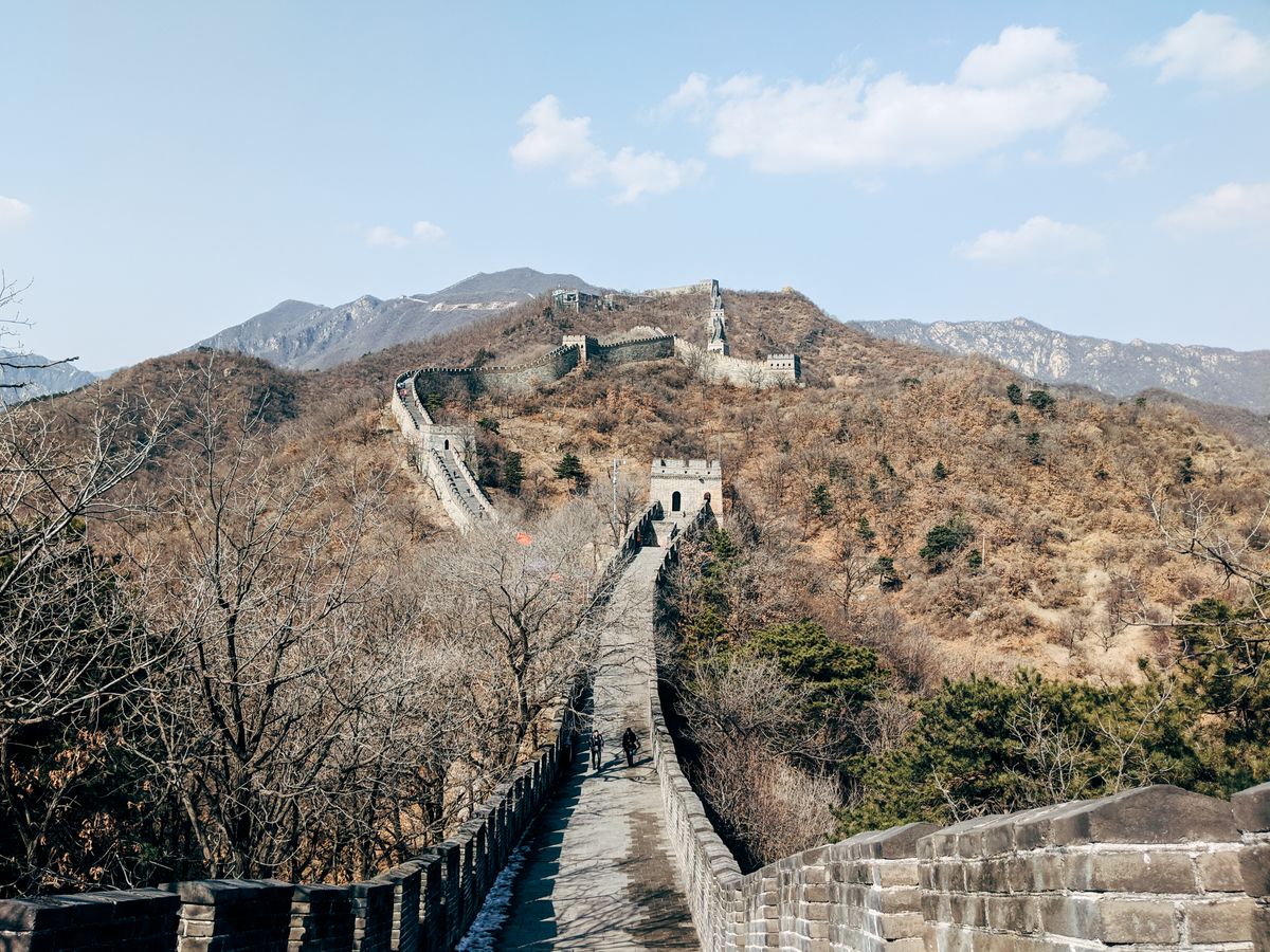 Great Wall in the mountains during a China visit