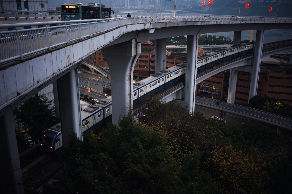China high-speed train at a station platform