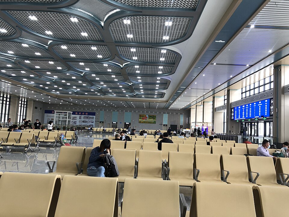Passenger hall at a Chinese high-speed railway station