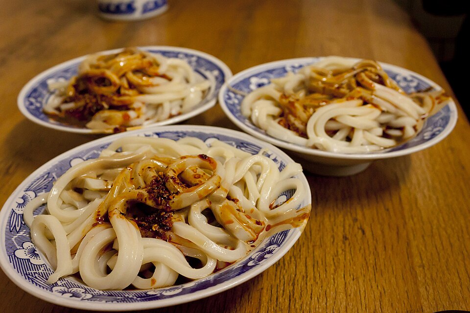 Liangpi served with chili oil